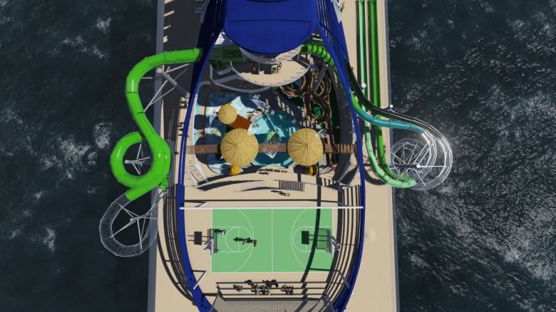 A rendering of MSC Seaside. The Miami-to-Caribbean cruise is expected to set sail November 2017.