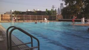TYPICAL POOL: The Pop-Up Pool team hopes to bring additional life to Philadelphia’s public pools, which typically include clean water, a concrete deck and fence, but not much else