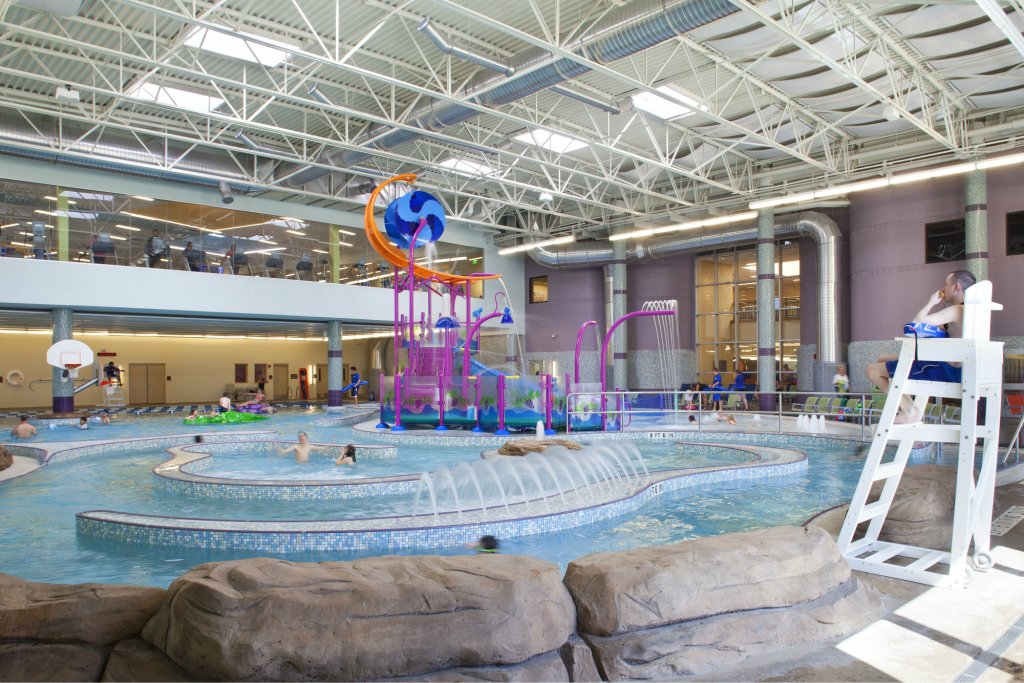 The REC of Grapevine, designed by Barker Rinker Seacat Architecture. Aquatics Design by Water Technology Inc.
