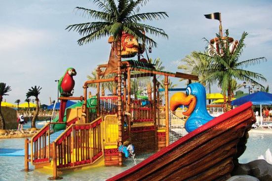 The dream for Pirate’s Bay was born when it became clear that the three existing pools in Baytown Texas, were obsolete. Funded by a bond program, the concept was to provide a variety of attractions to appeal to all ages, including teens. The pirate theming was inspired by local history. Baytown is located in a bay of the Gulf of Mexico, not far from where real-life Caribbean pirate Jean Lafitte and others operated.